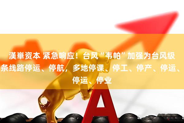 漢崋资本 紧急响应！台风“韦帕”加强为台风级，多条线路停运、停航，多地停课、停工、停产、停运、停业